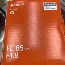 Sony 85mm 1.8 FF