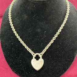 Tiffany & Co Love Lock Necklace Len. 18 ; 37.5 Grams 