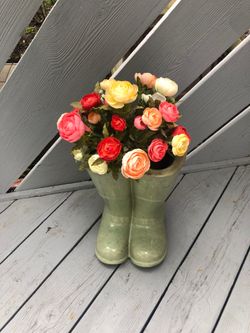 Ceramic Boots Planter