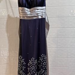 Purple & Silver Formal Dress