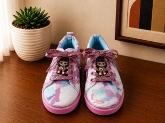 LOL Surprise Girls Sneakers Tie Dye Glitter Pink Blue Size 4M