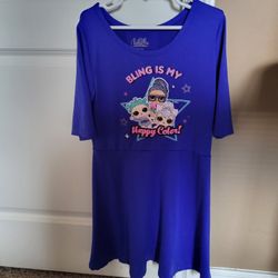 Blue LOL Surprise Dress For Girls Size Medium 7-8