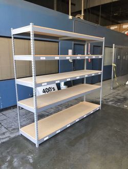 Warehouse Industrial Quality Storage Shelves 72 in W x 18 in D Shelving Similar To Uline Racks Delivery Available