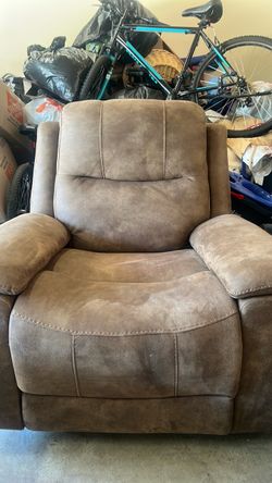 Brown Fabric Recliner Chair