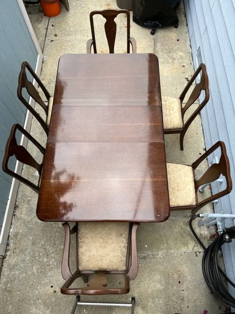 Mahogany Dining Table And Matching Chairs