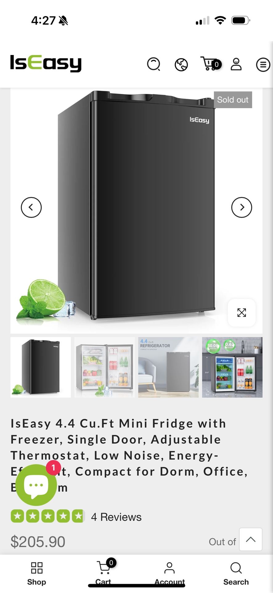 Brand New Mini Fridge Still In Box