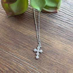 Sterling silver Cross and chain.