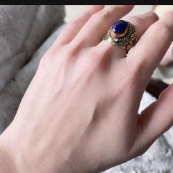 Lapis Lazuli Ring. Artisan Made And Adjustable 