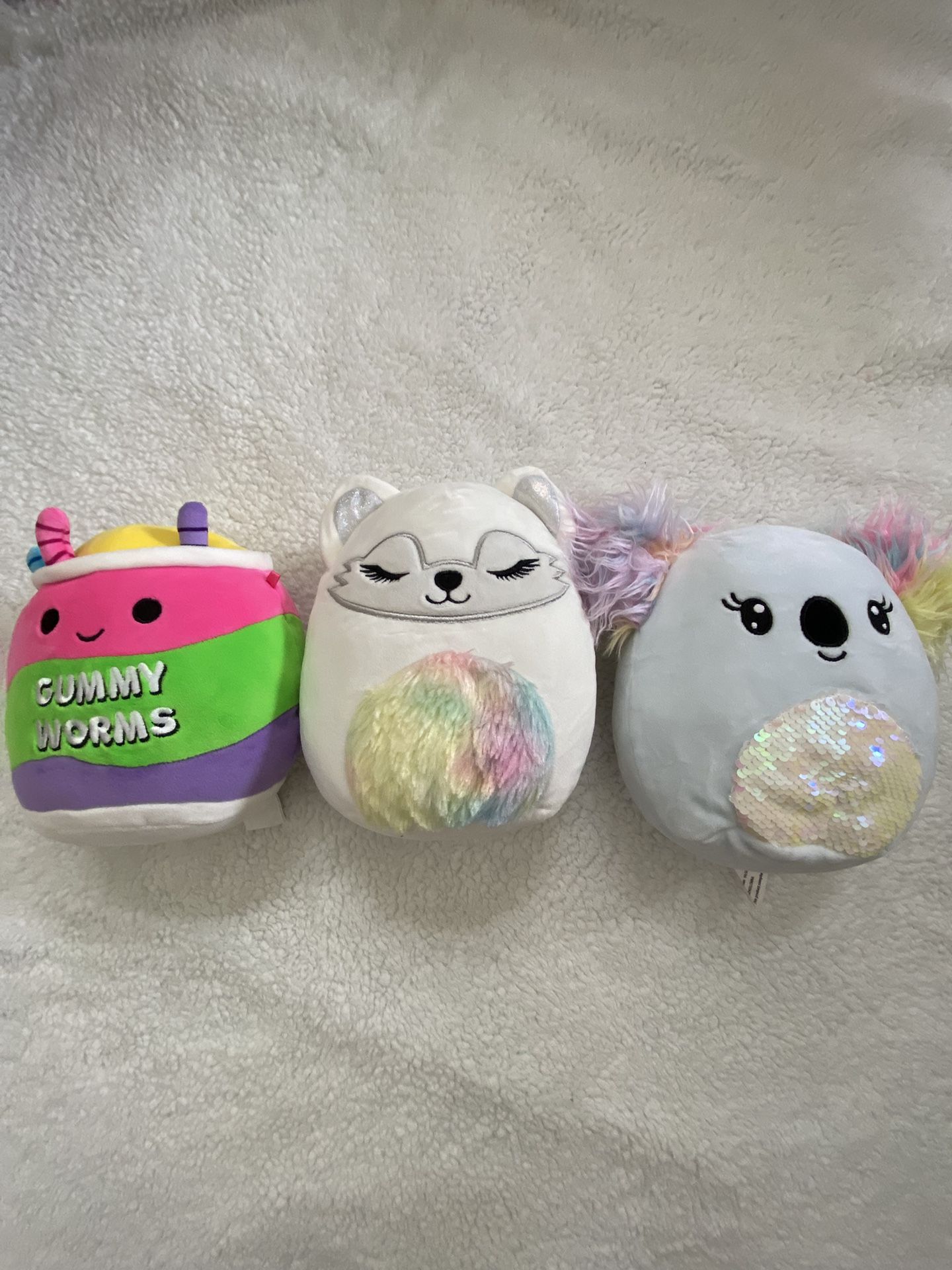 Three Squishmallows Plushies