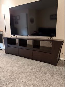 Dark Wood TV Stand