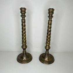 Vintage Metal Candle Holders w/ Felt Bottom | Made in India