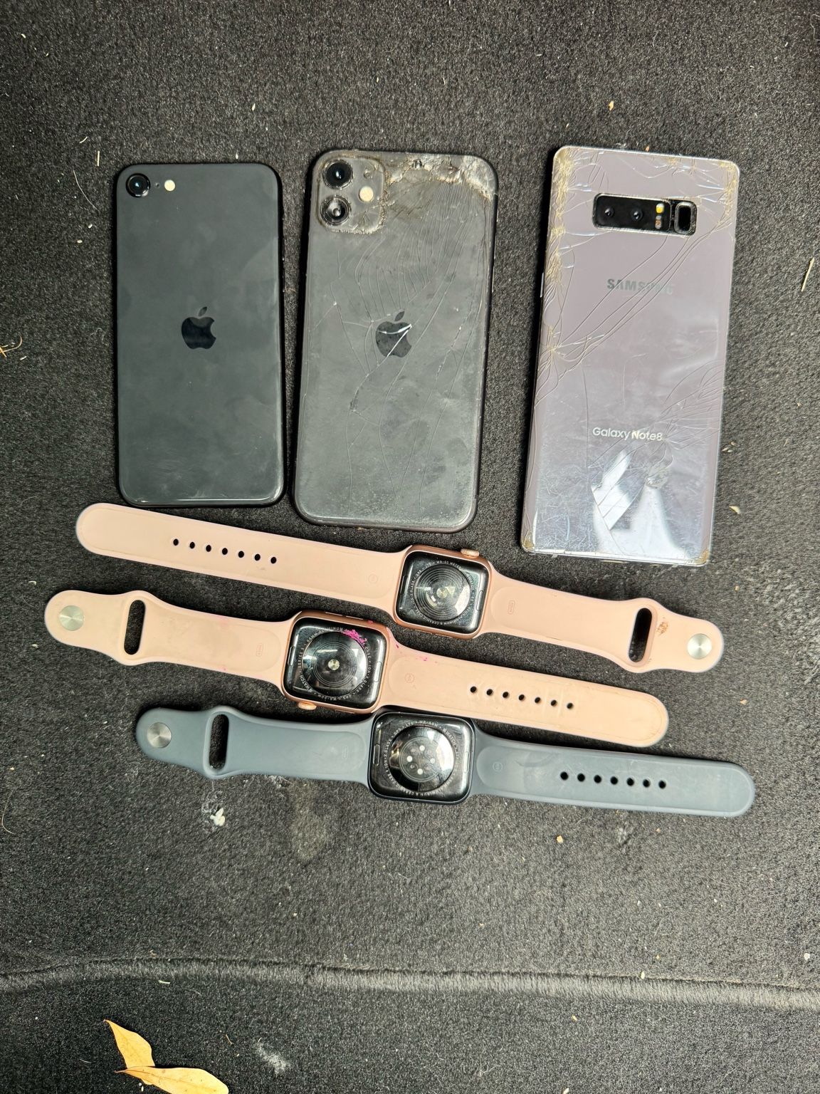 Apple & Samsung Tech Lot – iPhones, Watches, Note 8 (For Parts or Repair)