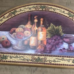 30x15 Wine Fruit Grapes Charcuterie Wall Board 