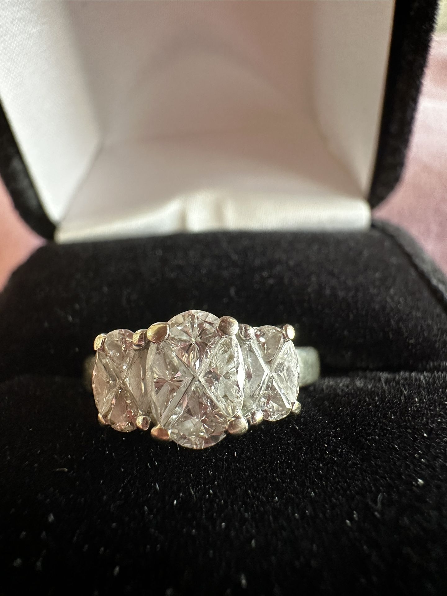 White Gold Size 5 Engagement Ring