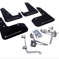 2011-14 Subaru STI & WRX Sedan Black UR Mud Flap Silver Logo 