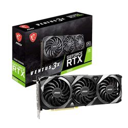  MSI Gaming GeForce RTX 3060 12GB 15 Gbps GDRR6 192-Bit HDMI/DP PCIe 4 Torx Triple Fan Ampere OC Graphics Card (RTX 3060 Ventus 3X 12G OC) 