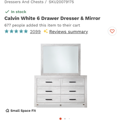 Calvin mirror from bobs furniture ( new in box)