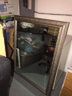 Large gold mirror