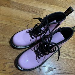 Dr Martens JUNIOR 1460 PATENT LEATHER LACE UP BOOTS