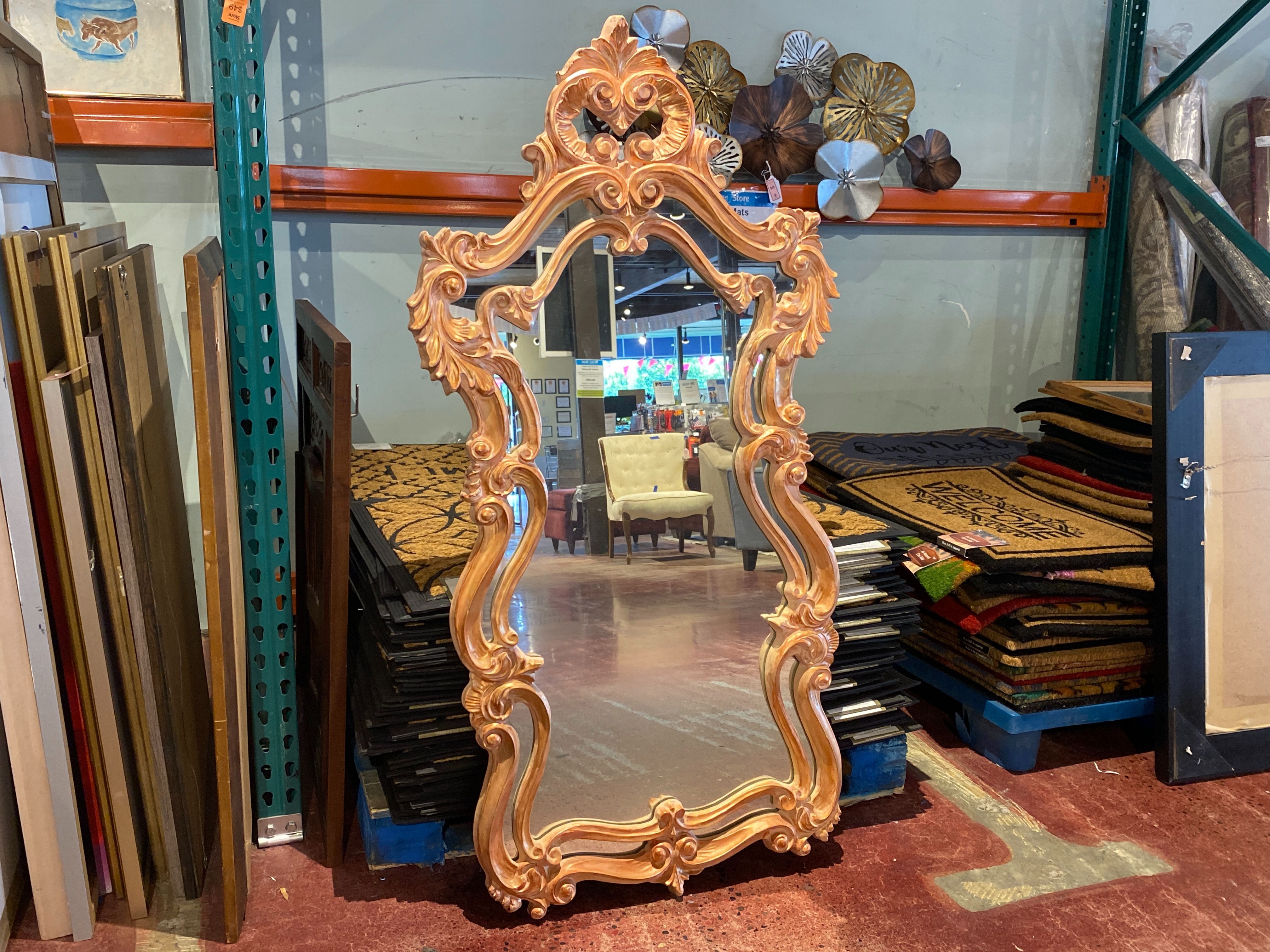 Grandiose Mid-Century Italian Style Wall Mirror