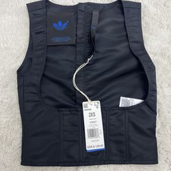 Adidas Black  Version Underbust Corset Crop Top Women’s Size 2XS In Black