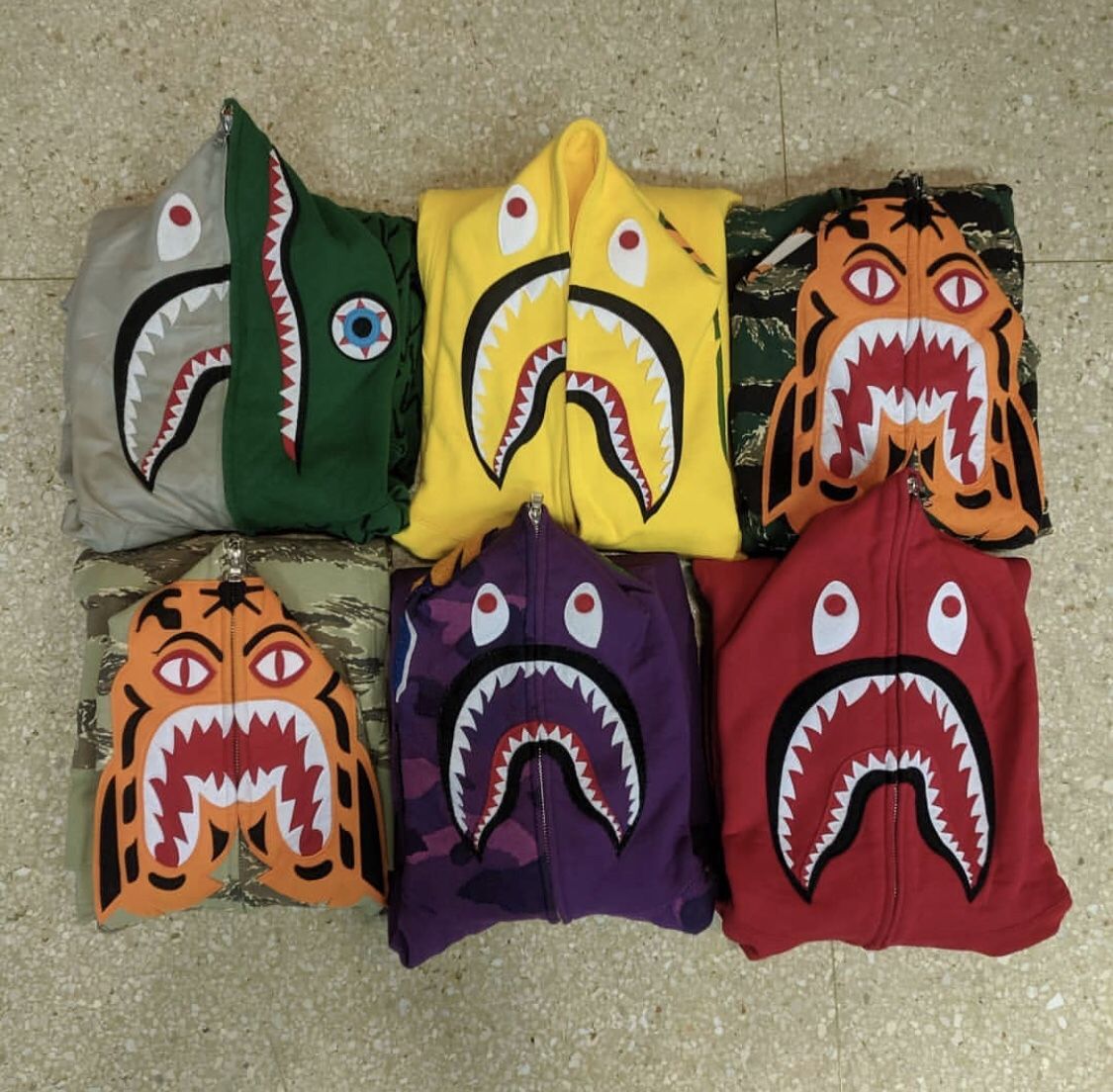 Bape Shark Hoodies all sizes