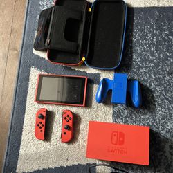 Mario edition Nintendo Switch OLED red&blue