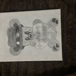 Teddy Amor M Canvass Drawing (Self Made)
