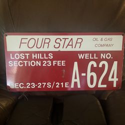 Original Oil Lease Porcelain Sign