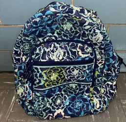 used Women's Vera Bradley Back Pack Book Bag College Chic Cool 