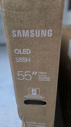 New 55 Inch Oled Samsung S85H Smart TV 4K UHD with 120 Hz refresh rate. Brand new factory sealed.