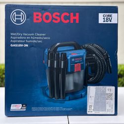 BOSCH GAS18V-3N 18V Volt 1.6 Gallon Wet/Dry Shop Vacuum w/ HEPA Filter
