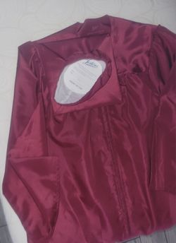 Red Graduation Gown And Hat Simi Valley High  School