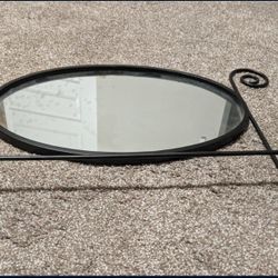 Iron Mirror with Towel Rack from "At Home" 13X22inches