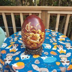 Hand Painted Egg On Stand