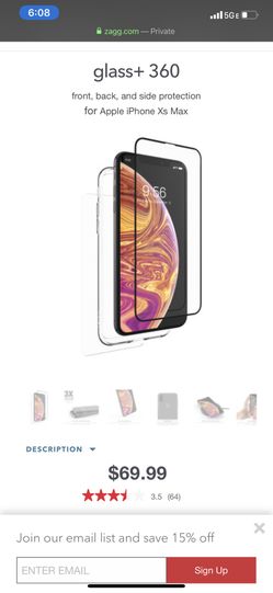 Invisible shield 360 case for Xs max