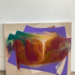 Abstract Grand Canyon Painting - Original Canvas (24x30) - Modern Southwest