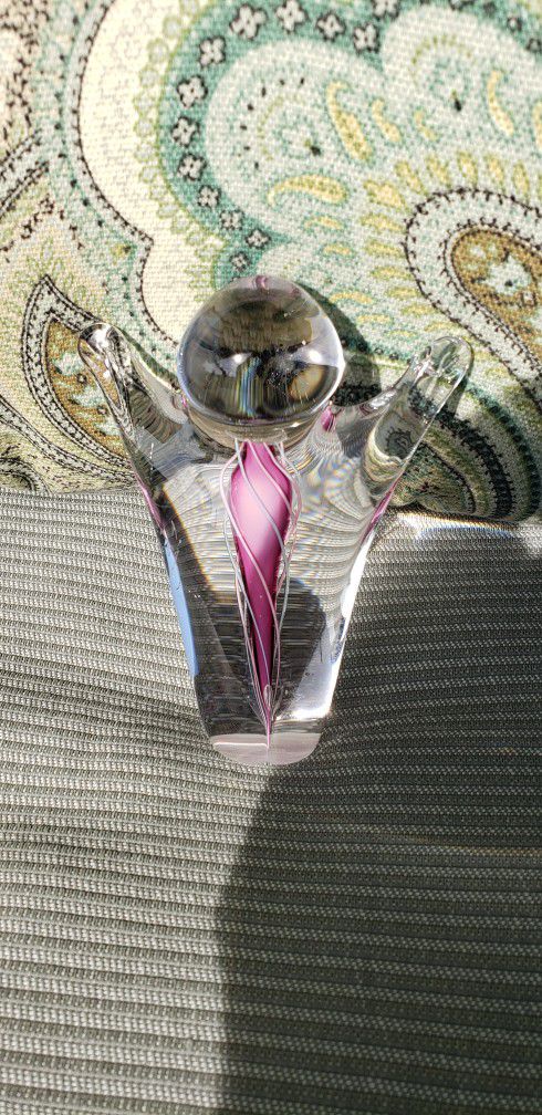 Schmidt Rhea Art Glass Paperweight