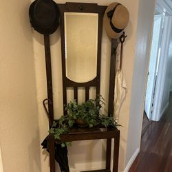 Mirrored Antique Hall Tree