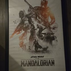 Full Size Mandalorian Poster In Solid Frame
