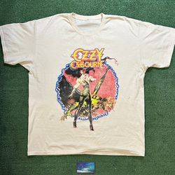 Ozzy ozbourne tour 86 white tee