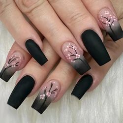24-pcs. Cherry Blossom Design Press-On Nails