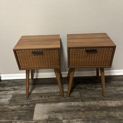 Wood Night Stand Set Of 2