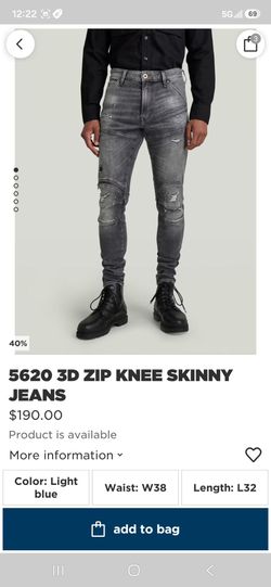 G STAR RAW 3D ZIP KNEE