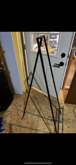 black metal easel stand