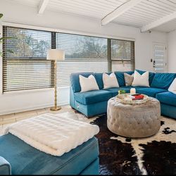 Teal 3-Piece Sectional Couch