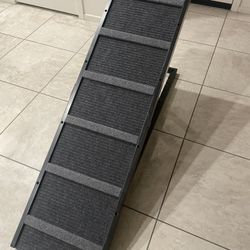 Big size 58 in PETS Dog Ramp for Bed - Portable Ramp for Dogs, Folding Dog Ramp for All Breeds - Adjustable Wooden Dog Ramp for Couch, Car or Sofa