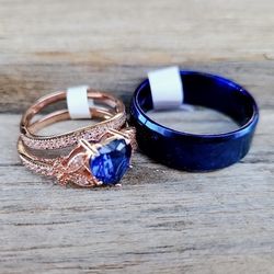 50%OFF!!! Couple’s Engagement agement Wedding Ring Set