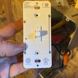 (2) GE Cync No Neutral Wire Toggle Switch