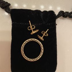 Pandora Ring And Earring Set